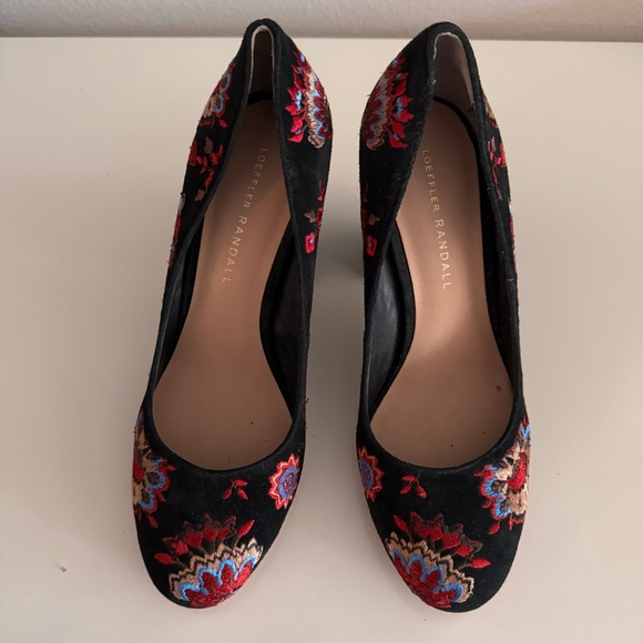 Loeffler Randall Sydnee Suede Embroidered Pumps - Picture 2 of 8